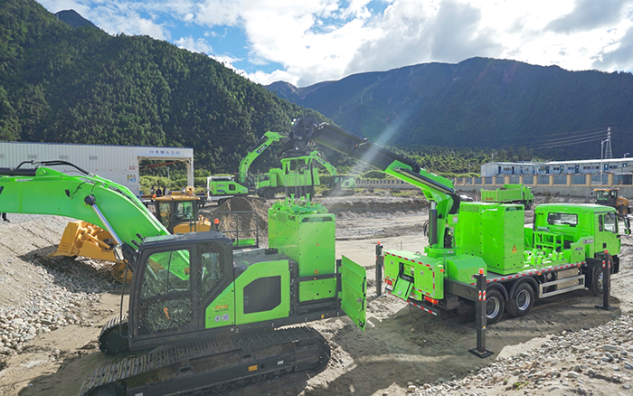 工程补能总卡壳？九游娱乐移动换电车让设备8分钟满电复工