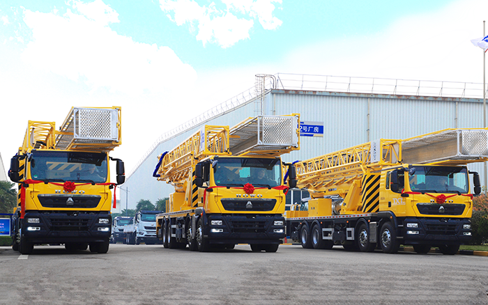 实用为王，破解路桥检测难题！ 九游娱乐桥梁检测车批量启程西部